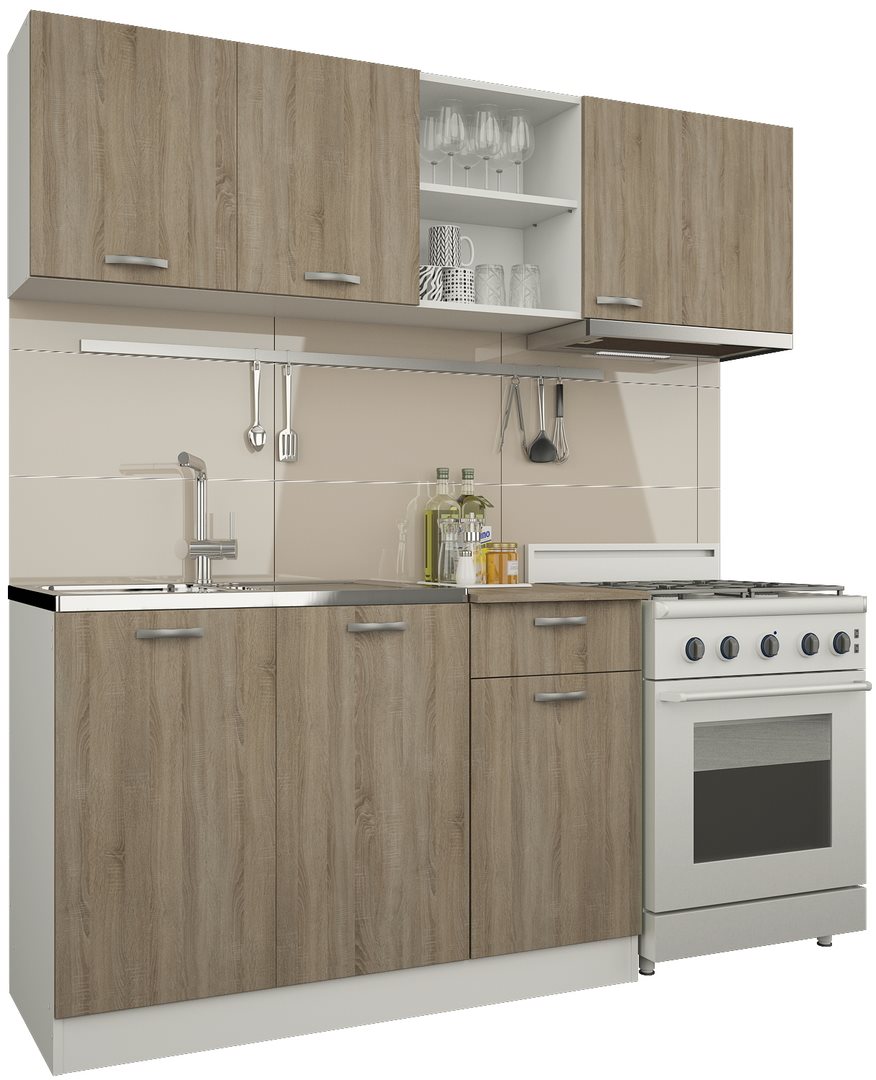 Image Кухня Haaus Kara 1.8 White/Dark Sonoma Oak