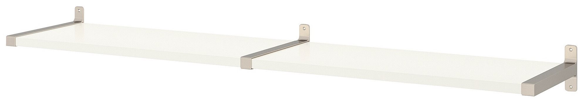 Image Polita Ikea Bergshult/Granhult 160x30 White/Nickel Plated