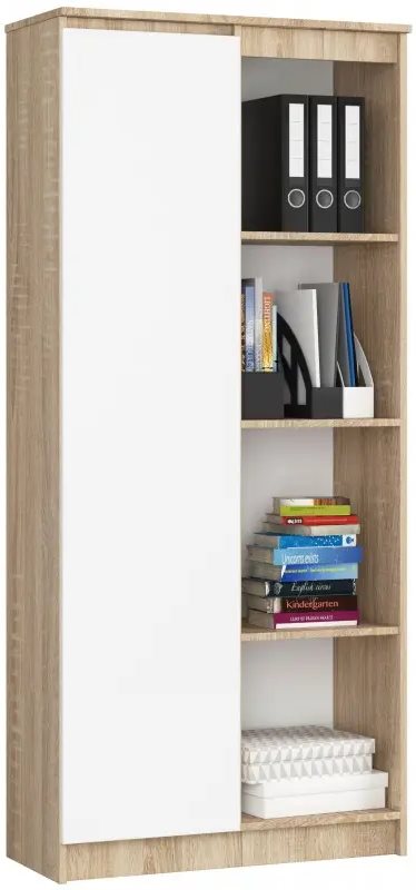 Image Шкаф Akord R80 1D4P Sonoma Oak/White