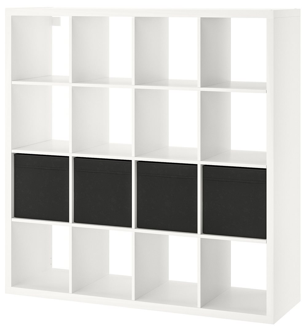 Image Стеллаж Ikea Kallax 147x147 White Black