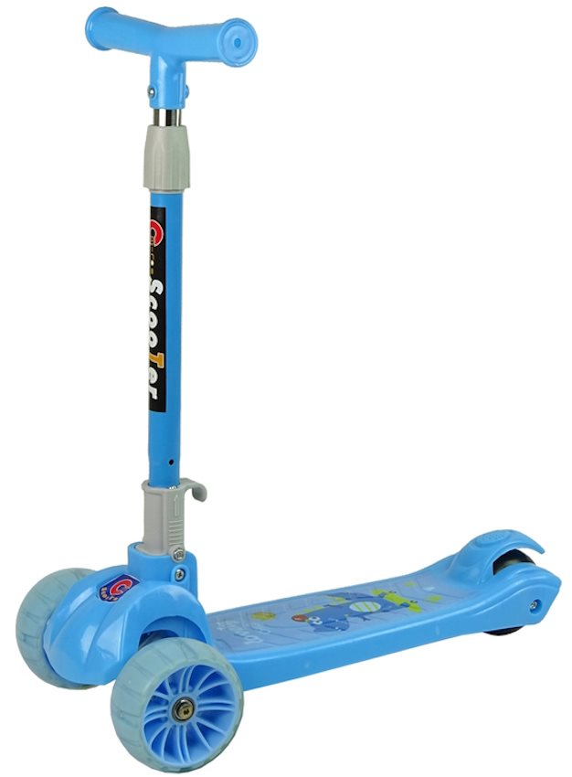 Image Trotinetă LeanToys Crocodile 3191 Light Blue