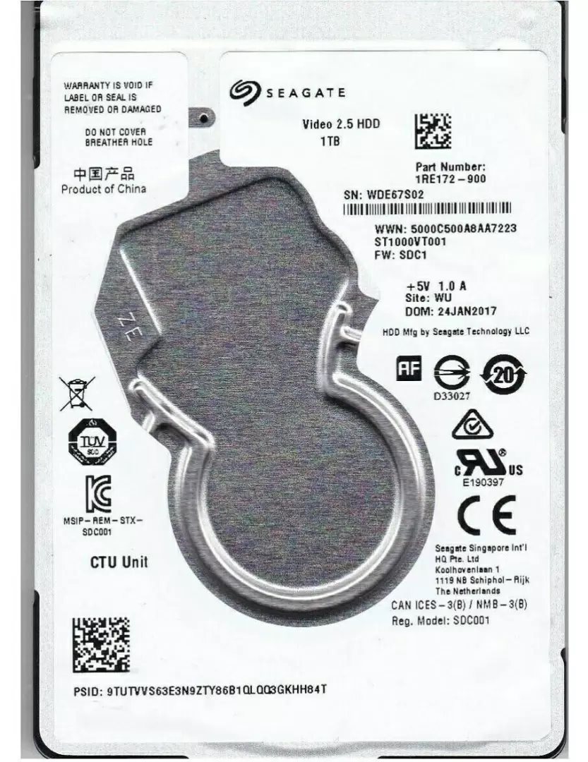 Image Dispozitiv de stocare Seagate HDD Seagate ST1000VT001 1TB