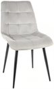 Image Scaun de bucatarie Signal Chic Velvet Gray Light/Black