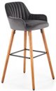 Image Scaun de bar Halmar H93 Dark Gray/Nut