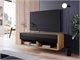 Image Тумба под телевизор Bratex Lowboard A 100 Wotan Oak/Black Gloss