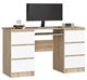 Image Masa de birou Akord A-11 6SZ White/Sonoma Oak