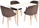 Image Set de bucatarie Evelin DT 405-1 + 4 scaune LC-618WO Dark Brown16