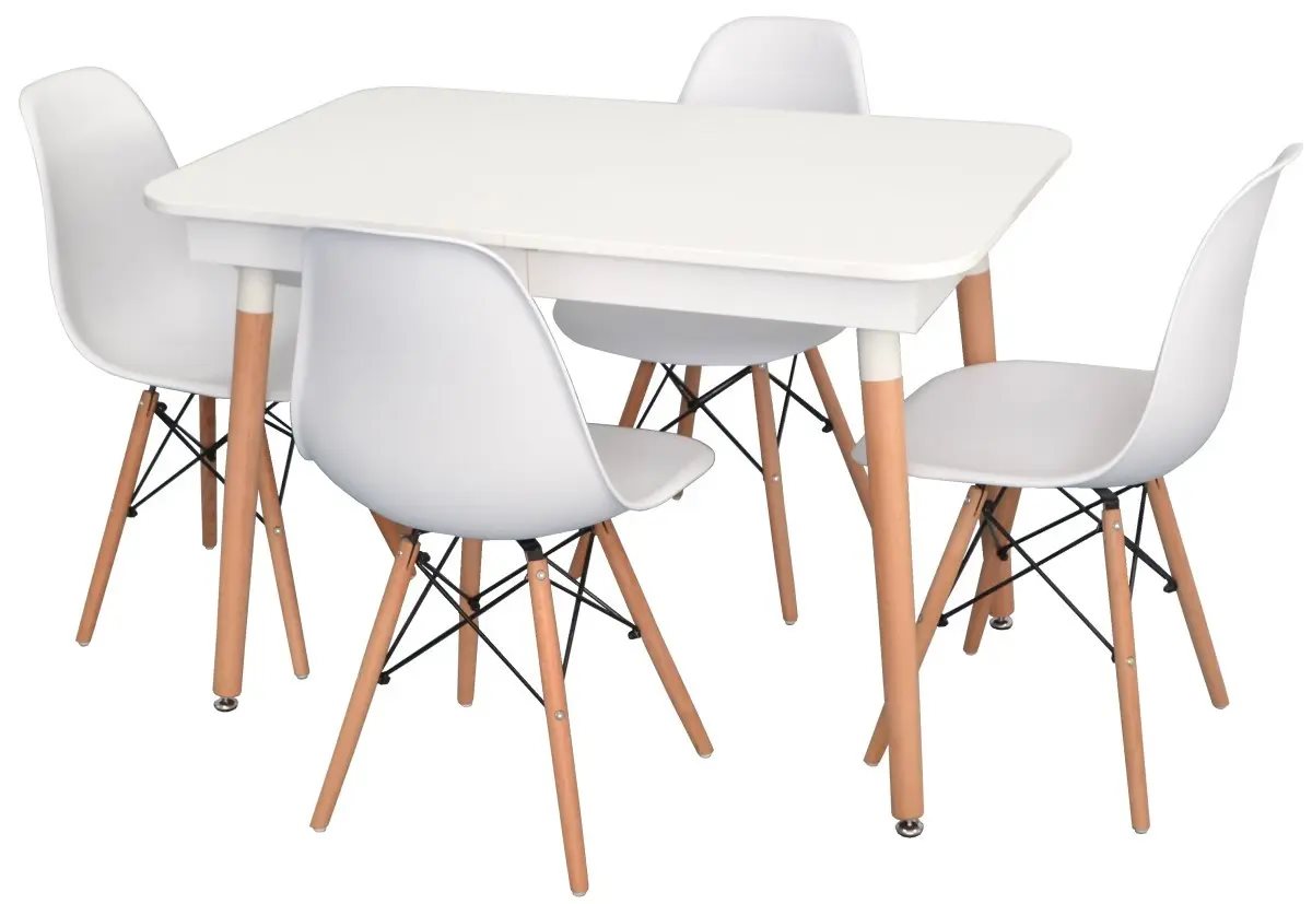 Image Комплект для кухни Evelin DT 431-1R Wo + 4 стула LC-021 White