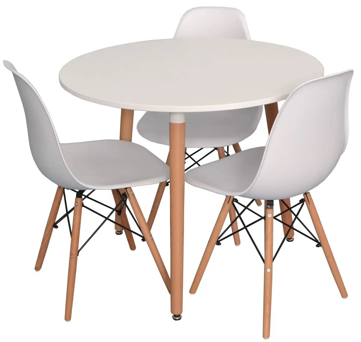 Image Комплект для кухни Evelin DT 404-1 + 3 стула LC-021 White