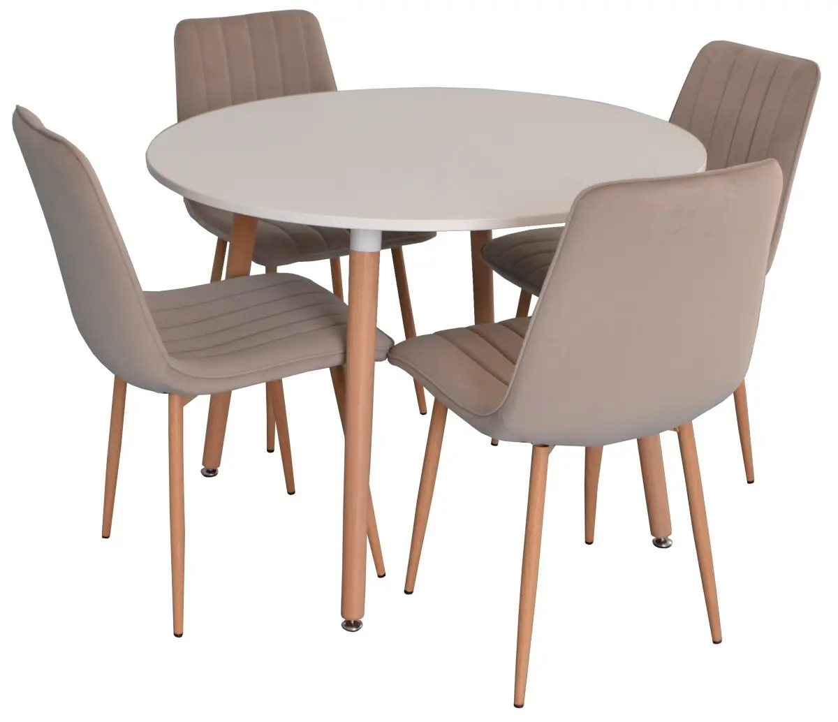 Image Set de bucatarie Evelin DT 402-1 + 4 scaune XR-154WO Light beige 8