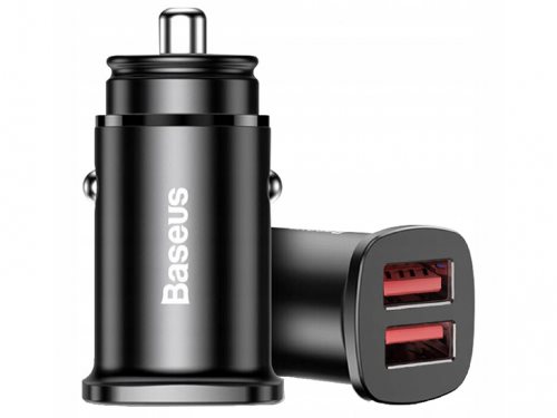 Image Зарядное устройство Baseus 2xUSB Square Metal QC3.0 30W Black