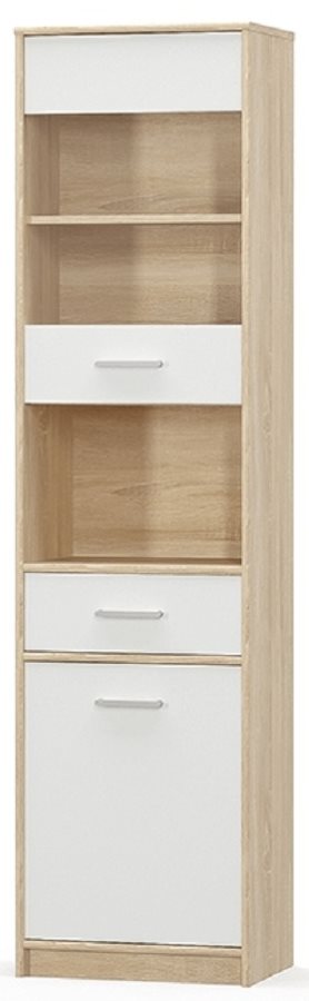 Image Витрина Mobhaus Teyo 1D1W1S White/Sonoma Oak