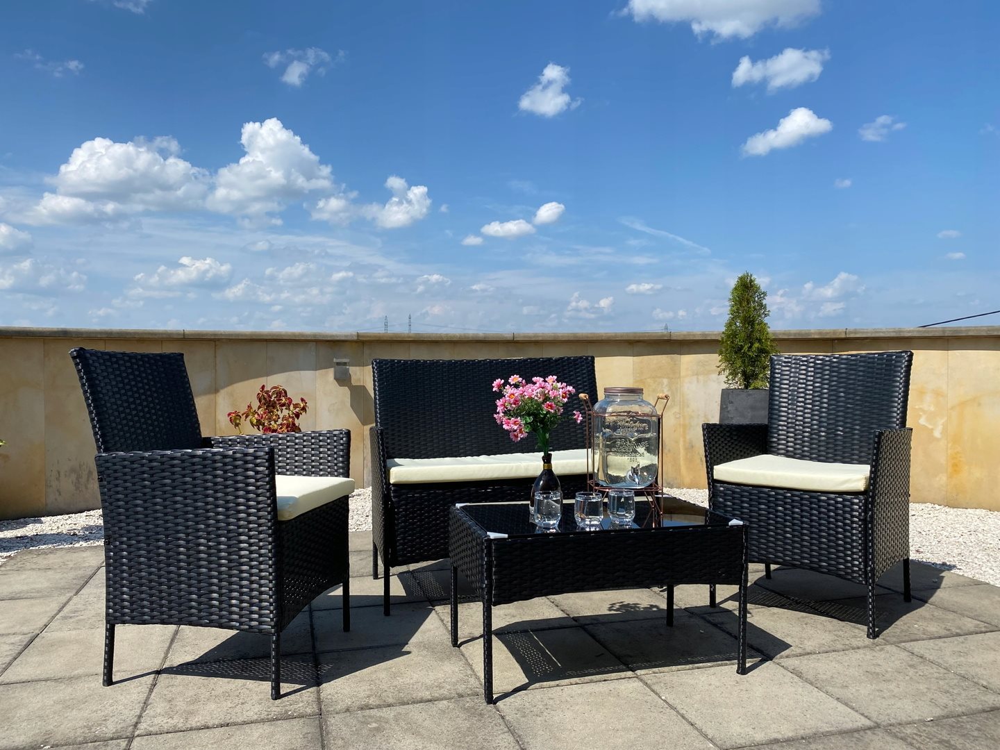 Image Комплект садовой мебели GardenLine SAD3952 Black/Beige