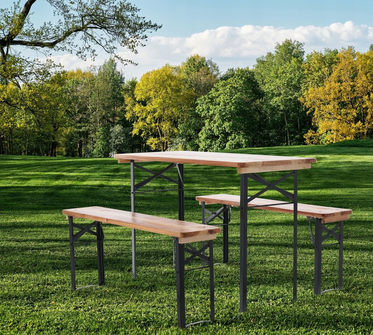 Image Комплект садовой мебели GardenLine MEB0780 Natural/Black