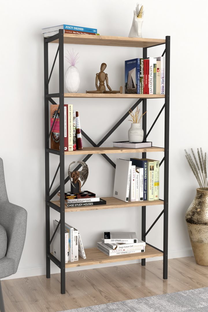 Image Etajera Fabulous Shelves Metal Pine/Black