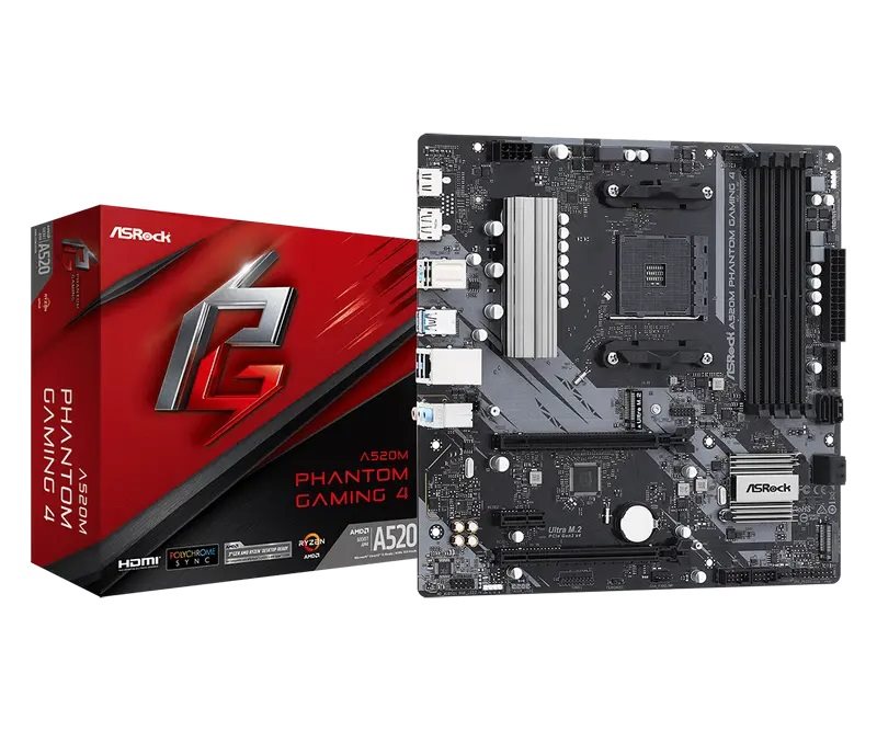 Image Материнская плата ASRock A520M Phantom Gaming 4