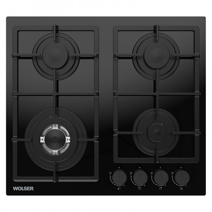 Image Варочная панель газовая Wolser WL-BRD 6402 Black Glass FFD