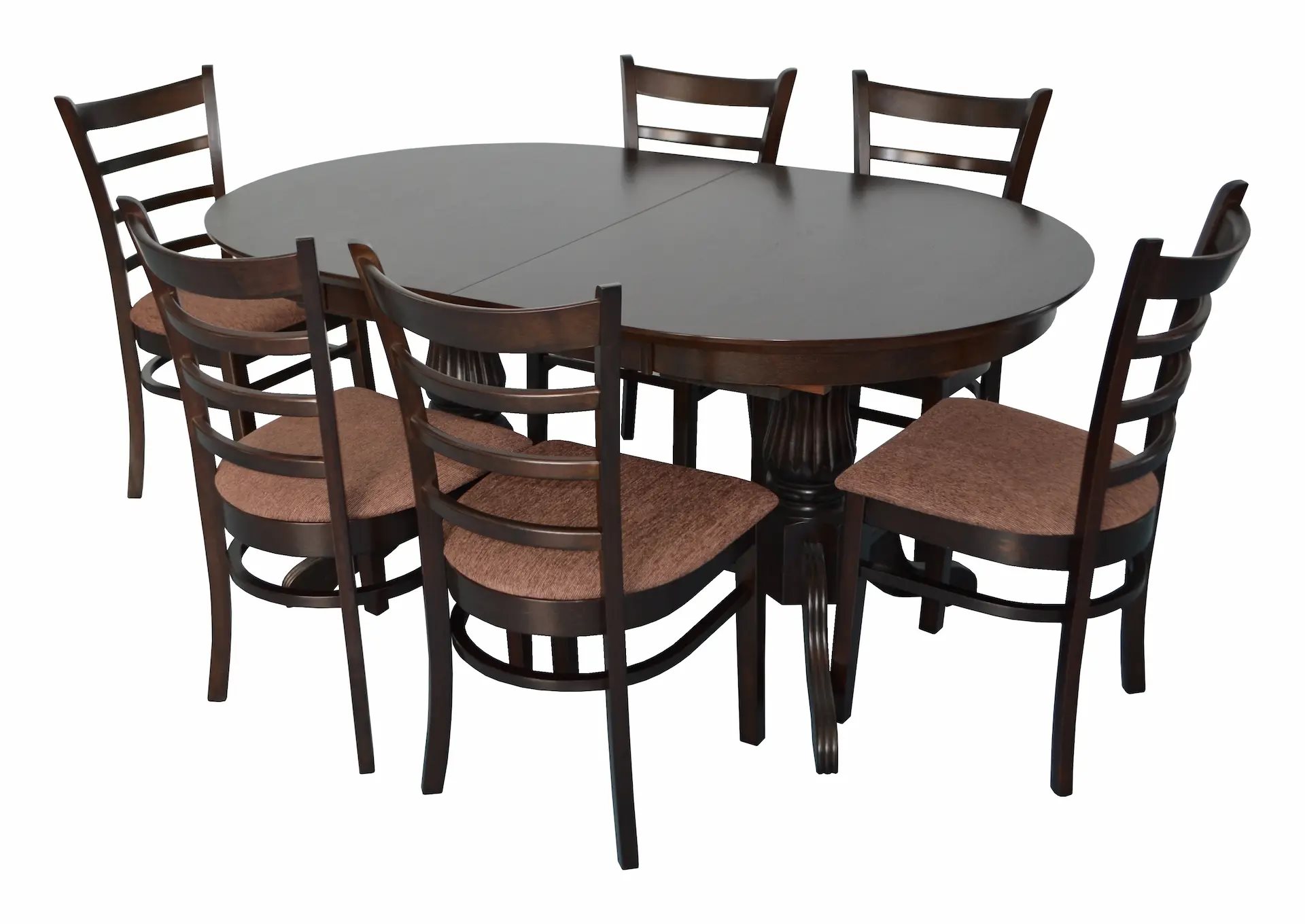 Image Set de bucatarie Evelin HV-33V Chocolate + 6 scaune COCO Chocolate/F-789 Brown