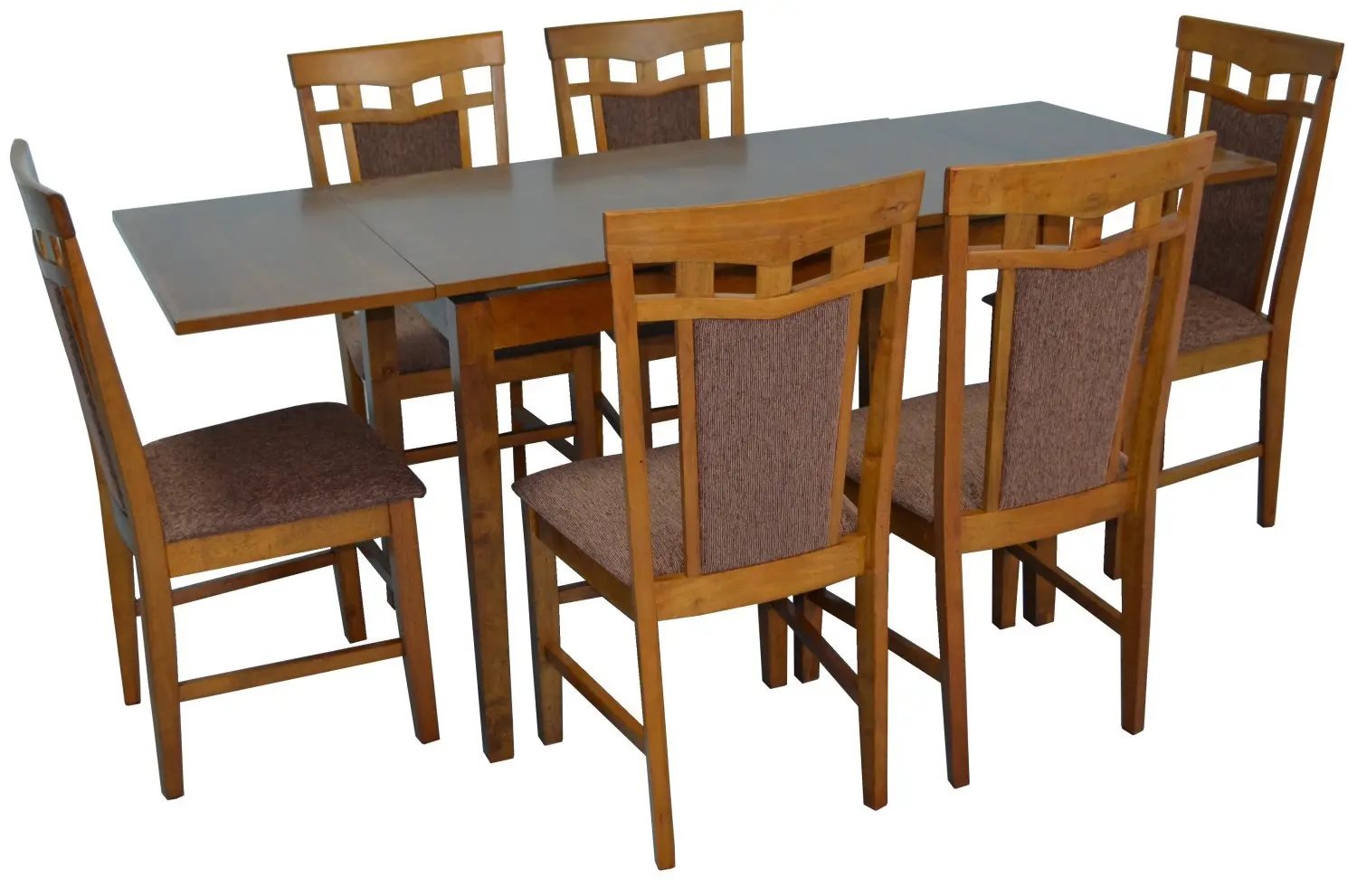 Image Set de bucatarie Evelin HV-30V Burnish + 6 scaune DEPPA R Burnish/F-789 Brown