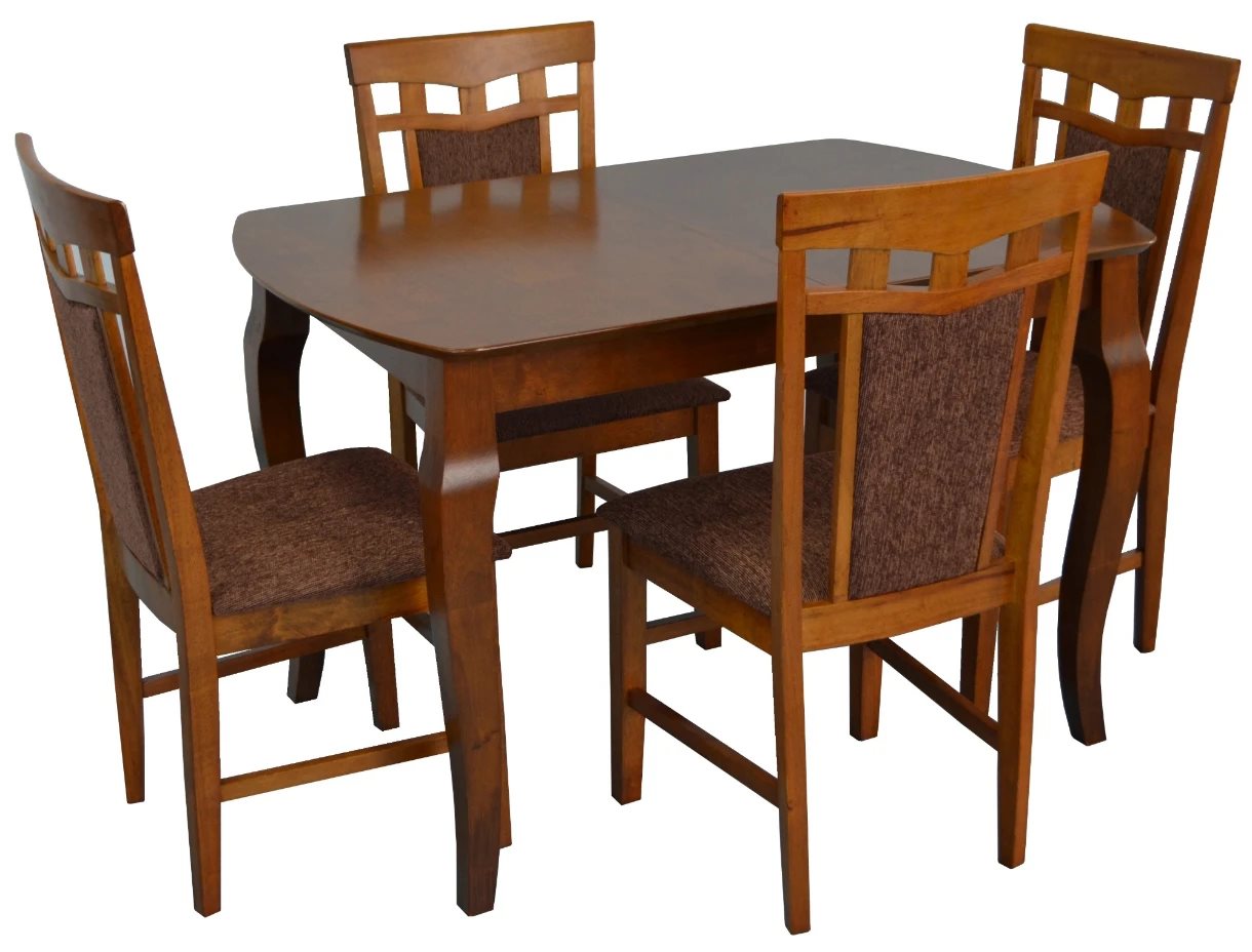 Image Комплект для кухни Evelin HV-29V Burnish + 4 стула DEPPA R Burnish/F-789 Brown