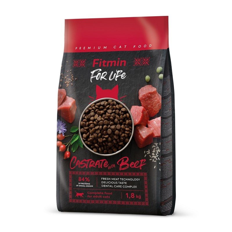 Image Hrana pentru pisici Fitmin cat For Life Castrate Beef 1.8kg