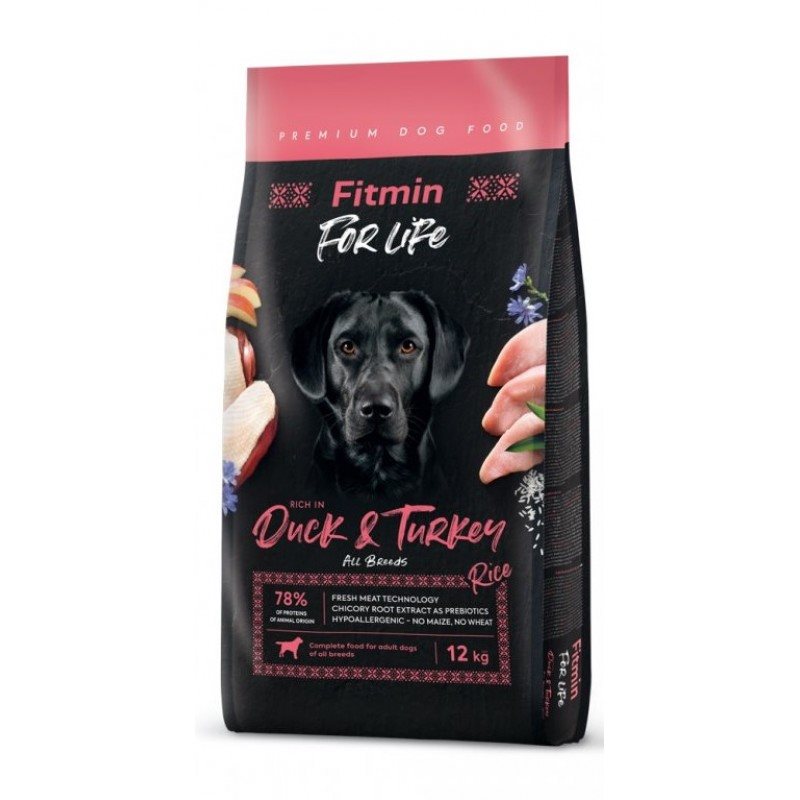 Image Сухой корм для собак NEW Fitmin dog For Life Duck & Turkey - 12 kg
