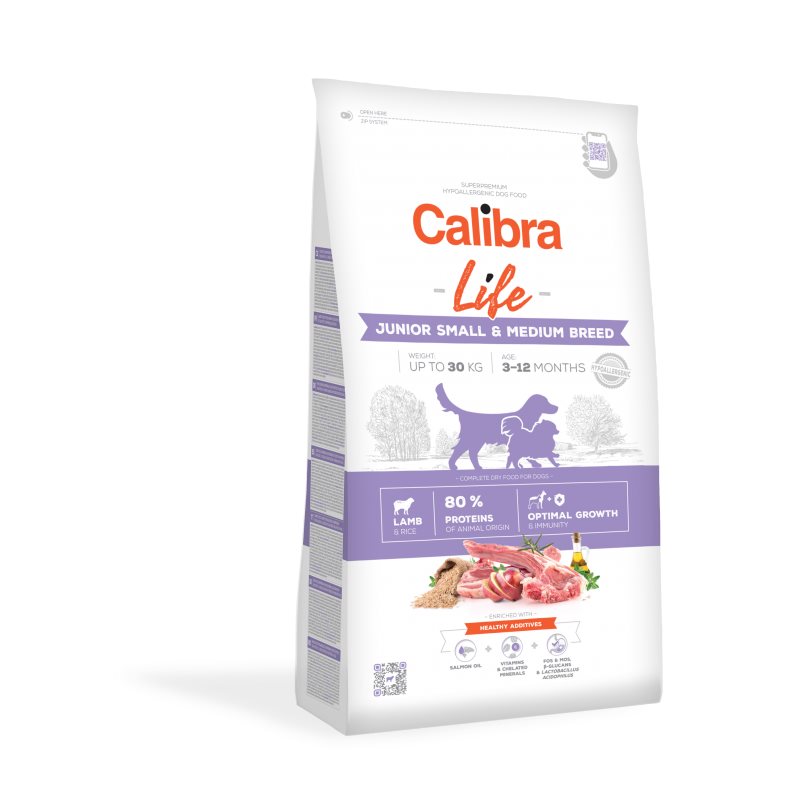 Image Сухой корм для собак Calibra Dog Life Junior Small & Medium Breed Lamb 2.5kg