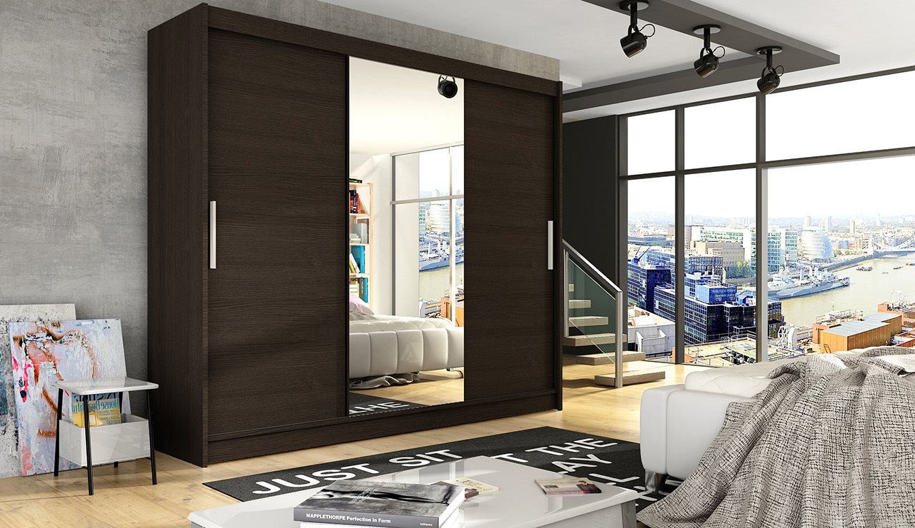 Image Шкаф купе Space Meble Aston 250x215x58 Chocolate