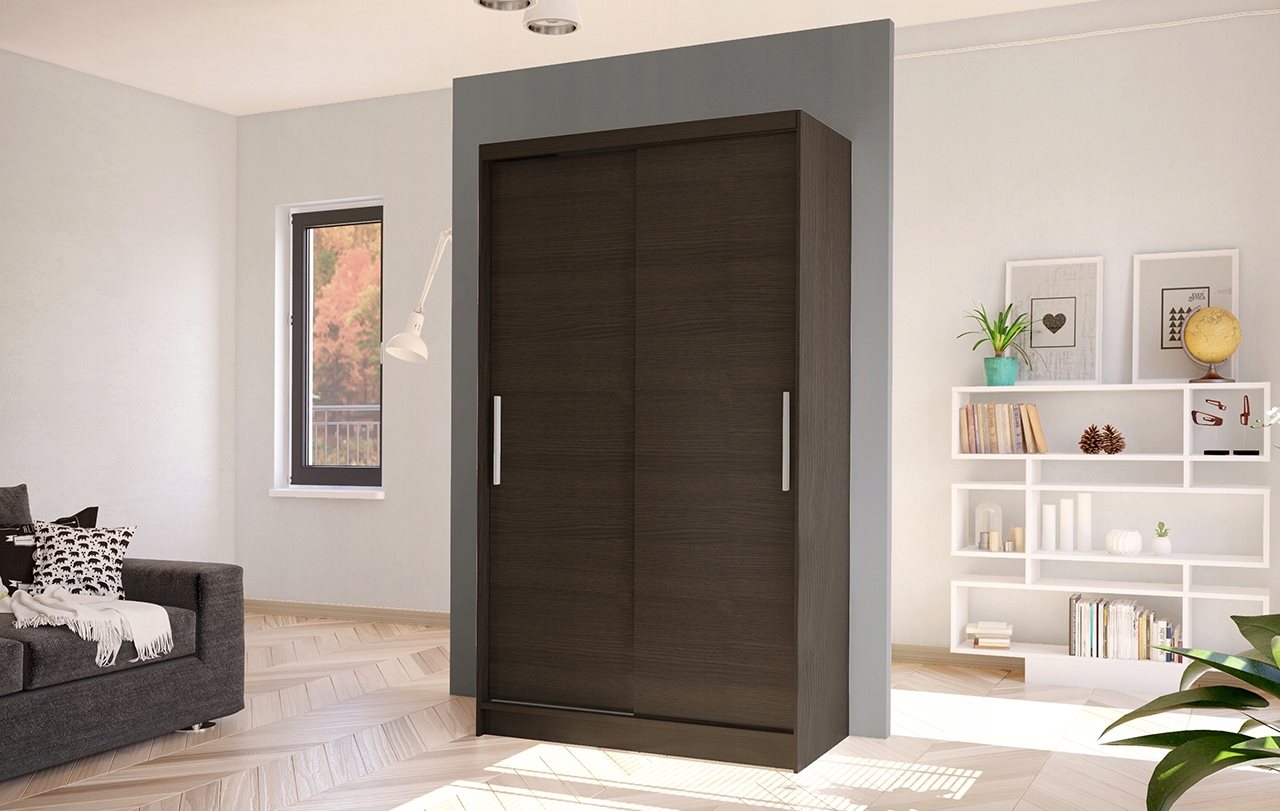 Image Шкаф купе Space Meble Costa I 100x200x58 Chocolate