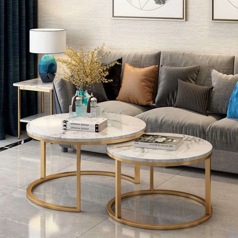 Image Журнальный столик Halmar Paola 2 Marble/Gold