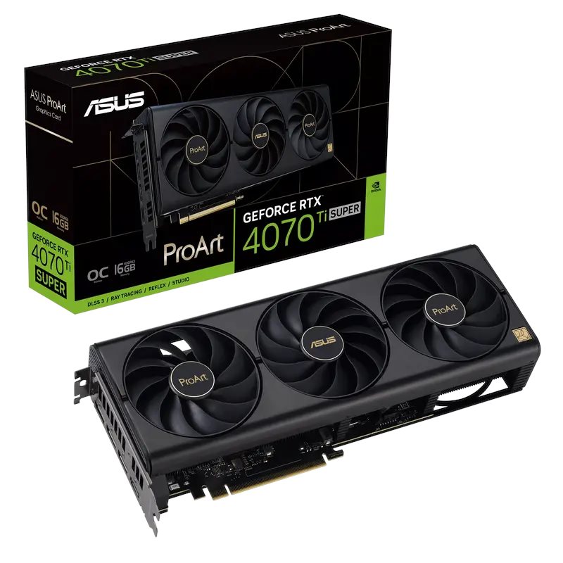 Image Placă video ASUS RTX4070Ti Super (16GB, GDDR6X) Pro Art