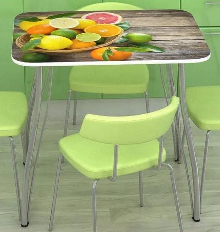 Image Стол для кухни Stendmebel Frukty 800х600х750 White/Chrome