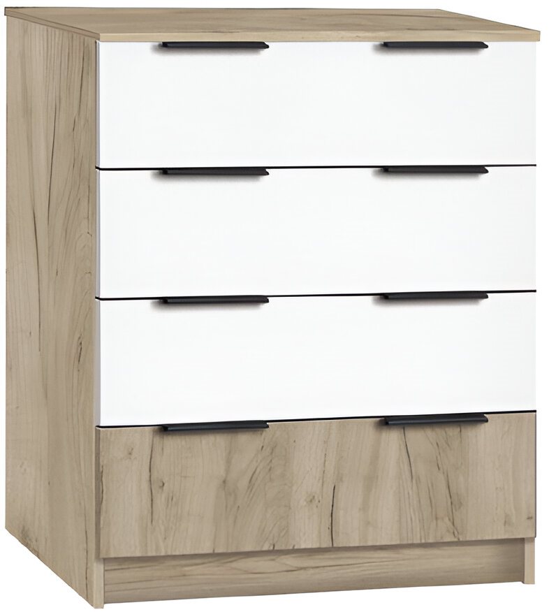 Image Comoda Modern Komfort 4B Kraft Oak Grey/White