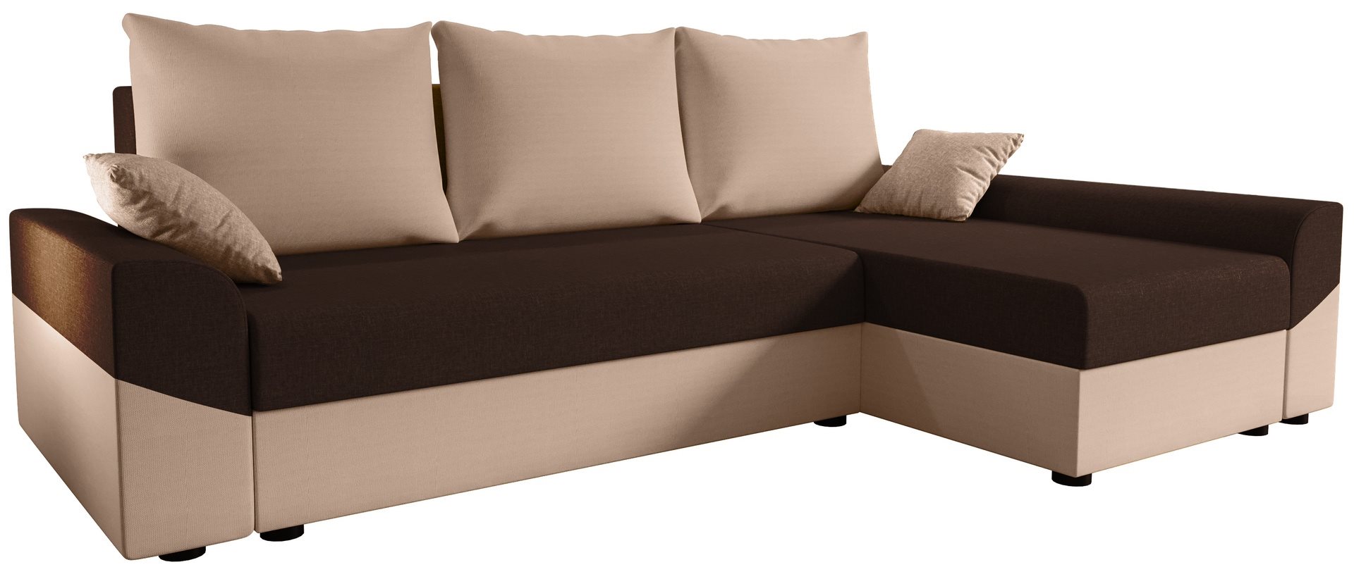 Image Canapea coltar Space Meble Denver L Bonnell Sawana 16/Sawana 22 Dark Brown/Light Brown