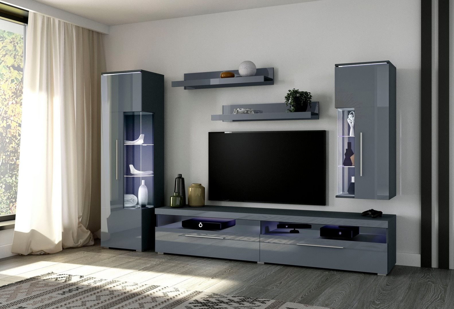 Image Стенка Helvetia India №10 2.45m Gray/Gray Gloss