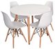 Image Set de bucatarie Evelin DT 402-1 + 4 scaune LC-021 White