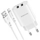 Image Зарядное устройство Borofone Сable USB to Lightning BN2 2xUSB 2.1A White