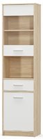 Image Витрина Mobhaus Teyo 1D1W1S White/Sonoma Oak