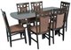 Image Set de bucatarie Evelin HV-29V Chocolate + 6 scaune DEPPA R Chocolate/F-789 Brown