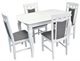 Image Комплект для кухни Evelin HV-29V White + 4 стула DEPPA R White/NV-10WP Grey