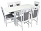 Image Set de bucatarie Evelin HV-29V White + 6 scaune DEPPA R White/NV-10WP Grey