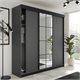Image Шкаф купе Prime Furniture Lamaro 200x205x59 Graphite/Black