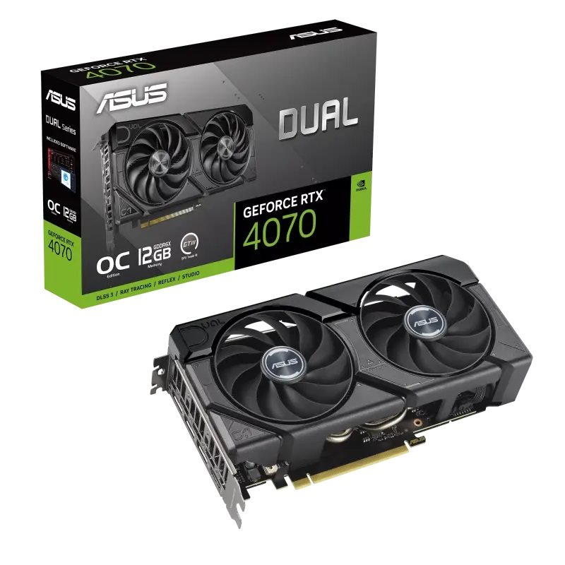 Image Видеокарта Asus DUAL-RTX4070-O12G-EVO (12GB, GDDR6X)