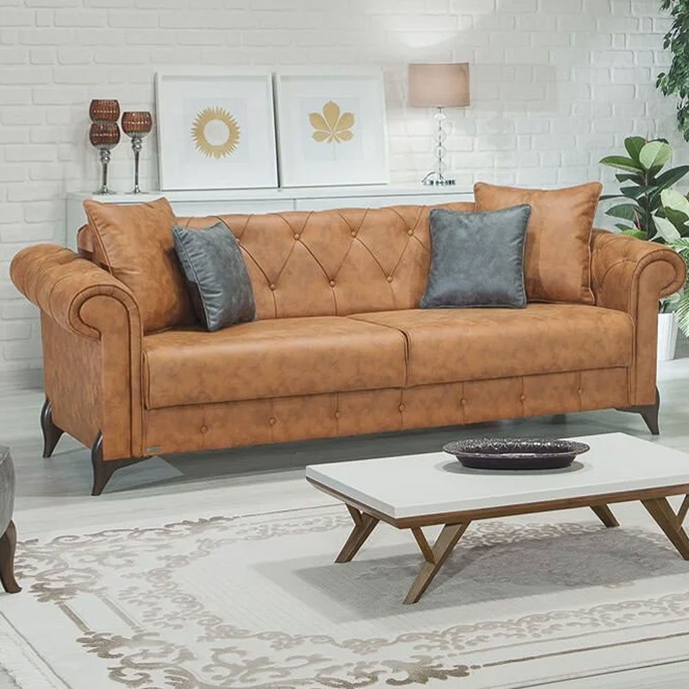 Image Canapea Modalife Valentino 2 Light Brown