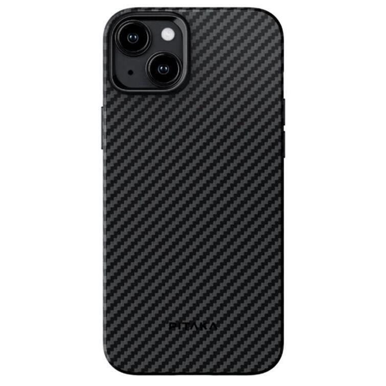 Image Чехол Pitaka MagEZ Case Pro 4 for iPhone 15 Plus Black/Grey Twill 1500D