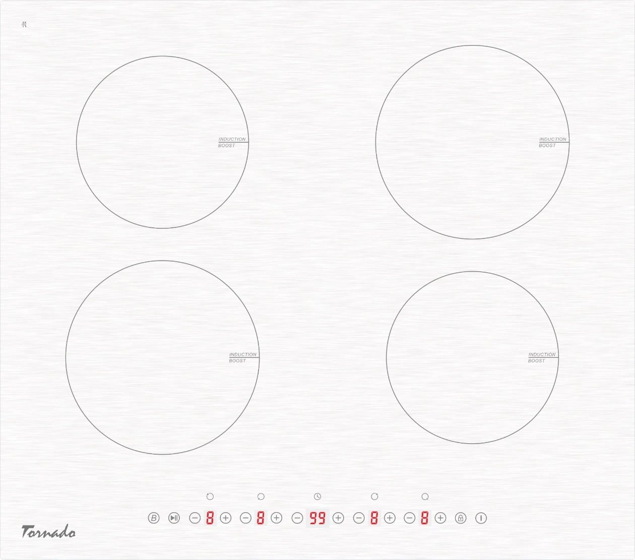 Image Индукционная варочная панель Tornado GTR600NLP Induction White