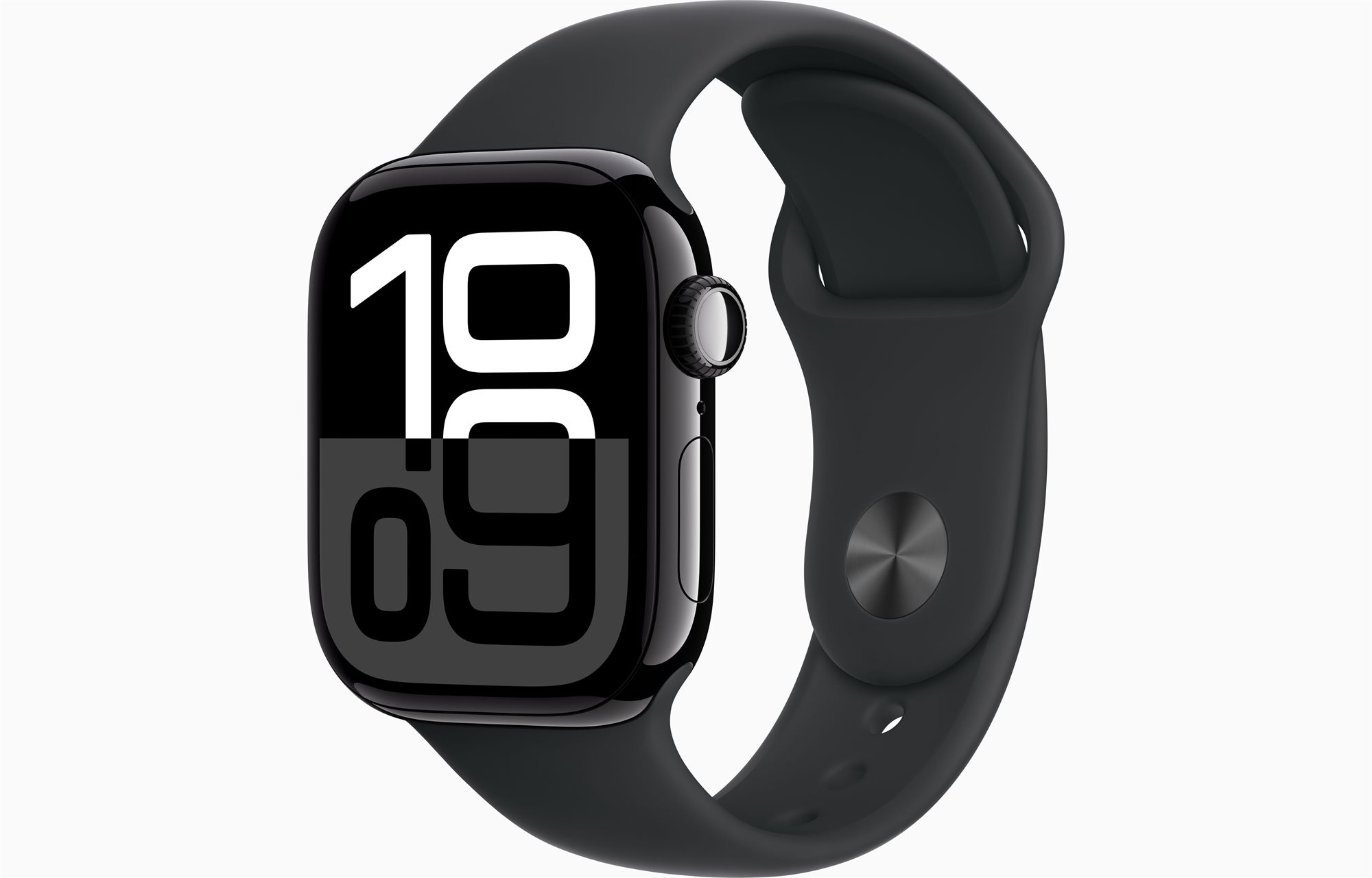 Image Ceas inteligent Apple Watch Series 10 GPS 42mm MWWF3 Jet Black Aluminum with Black Sport Band M/L