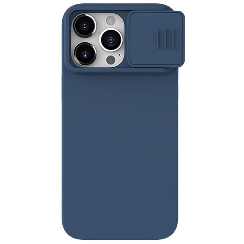 Image Чехол Nillkin iPhone 15 Pro CamShield Silky Silicone Midnight Blue