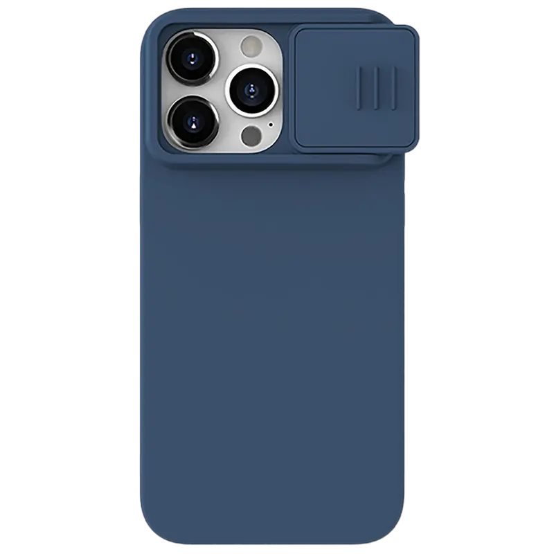 Image Husă Nillkin for Apple iPhone 15 Pro Max CamShield Silky Silicone Midnight Blue