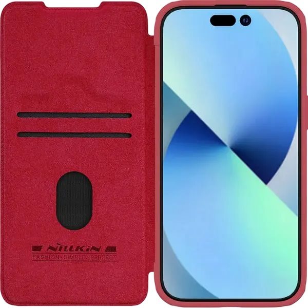 Image Чехол Nillkin iPhone 15 Pro Max Qin Pro Red